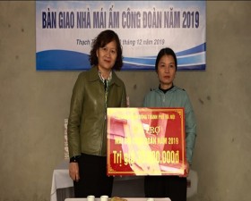 Liên đoàn Lao động huyện bàn giao Mái ấm công đoàn