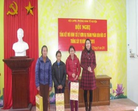Hội phụ nữ, phòng Kinh tế tổng kết mô hình xử lý rơm rạ làm phân bón hữu cơ trồng cây vụ đông năm 2015