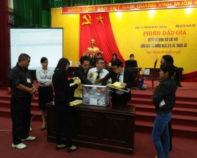 Phiên đấu giá quyền sử dụng đất tại xã Hương Ngải; xã Thạch Xá- huyện Thạch Thất