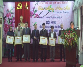 Đảng ủy cơ quan Dân, Đảng Huyện ủy tổng kết công tác xây dựng Đảng năm 2015