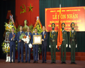 Đảng bộ, Chính quyền và Nhân dân xã Bình Yên đón Huân chương lao động hạng Nhất