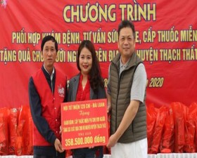 800 xuất thuốc, 530 xuất quà Tết được chuyển đến các đối tượng là hộ nghèo, hộ cận nghèo, đối tượng chính sách, người dân tộc thiểu số có hoàn cảnh khó khăn của 3 xã Tiến Xuân, Yên Bình, Yên Trung