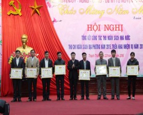 Thạch Thất tổng kết công tác thu ngân sách nhà nước - thu chi ngân sách địa phương năm 2015 	