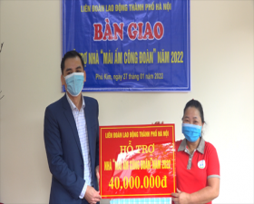 Liên đoàn Lao động huyện bàn giao Mái ấm Công đoàn