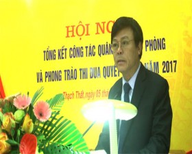 Thạch Thất tổng kết công tác Quân sự- Quốc phòng năm 2017