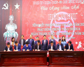 Thạch Thất tổng kết phong trào thi đua năm 2020, phát động phong trào thi đua hoàn thành xuất sắc nhiệm vụ năm 2021