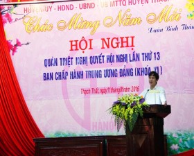 Huyện Thạch Thất học tập, quán triệt Nghị quyết Hội nghị lần thứ 13 của Ban Chấp hành Trung ương Đảng khóa XI