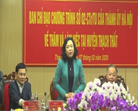 Đồng chí Phó Bí thư Thường trực Thành ủy thăm và làm việc tại huyện Thạch Thất