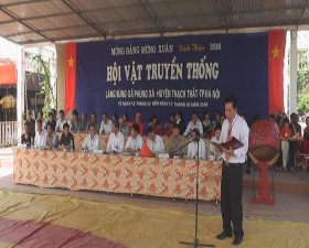 Khai mạc giải vật làng Bùng xã Phùng Xá xuân Bính Thân năm 2016