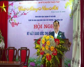 Cụm thi đua Ban Dân vận các huyện, thị phía Tây Hà Nội ký kết giao ước thi đua năm 2020.