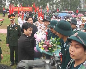 Thạch Thất tổ chức Lễ giao quân năm 2015.
