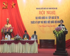 Đại biểu Quốc hội thành phố Hà Nội tiếp xúc cử tri trước kỳ họp thứ 11 Quốc hội khóa XIII
