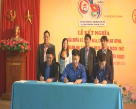 Lễ kết nghĩa Đoàn xã Thạch Hòa với Đoàn xã Yên Trung và các chi đoàn Ban BTGPMB, BQLDA huyện Thạch Thất 