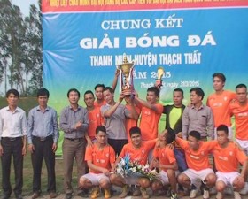 Chung kết giải bóng đá thanh niên Thạch Thất năm 2015