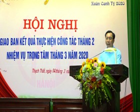 	Ủy ban Nhân dân huyện Thạch Thất giao ban kết quả thực hiện công tác tháng 2/2020