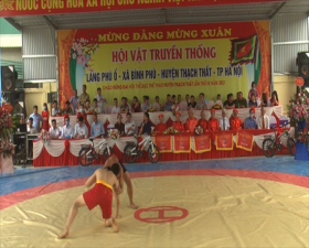 Khai mạc Hội vật truyền thống làng Phú ổ- xã Bình Phú- Thạch Thất năm 2021
