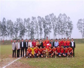 Bế mạc giải bóng đá thanh niên huyện Thạch Thất năm 2014