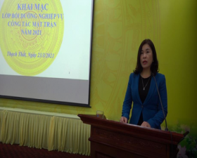 Thạch Thất bồi dưỡng nghiệp vụ công tác Mặt trận năm 2021