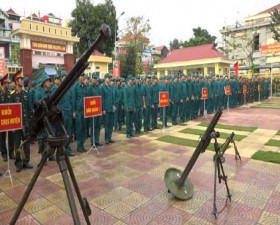 Ban chỉ huy Quân sự huyện Thạch Thất tổ chức Lễ ra quân huấn luyện