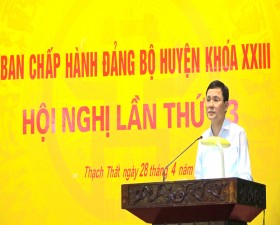 Hội nghị Ban chấp hành Đảng bộ huyện Thạch Thất lần thứ XXIII, nhiệm kỳ 2015-2020