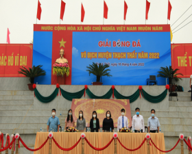 Khai mạc giải Bóng đá vô địch huyện Thạch Thất năm 2022