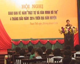 Hội nghị giao ban công tác "Trật tự và văn minh đô thị" trên địa bàn huyện