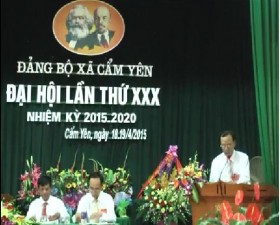 Đại hội Đảng bộ xã Cẩm Yên lần thứ XXX nhiệm kỳ 2015- 2020