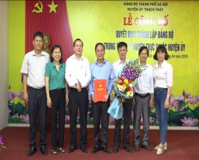 Lễ công bố Quyết định thành lập Đảng bộ Trung tâm y tế huyện Thạch Thất