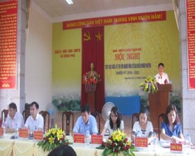 Tiếp cử tri với người ứng cử tại đơn vị bầu cử số 6 huyện Thạch Thất