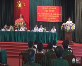 Hội nghị tiếp xúc cử tri với người ứng cử đại biểu HĐND huyện Thạch Thất tại đơn vị  bầu cử số 7