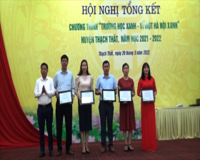 Thạch Thất tổng kết chương trình “Trường học xanh- Vì một Hà Nội xanh”