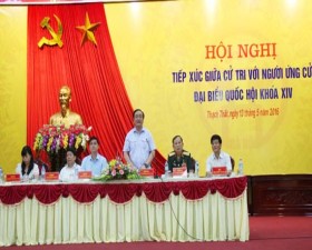  Ứng cử viên đại biểu Quốc hội khóa XIV tiếp xúc cử tri huyện Thạch Thất
