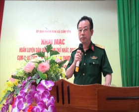 Ban chỉ huy Quân sự huyện: Khai mạc huấn luyện dân quân năm thứ Nhất tại Cụm 2