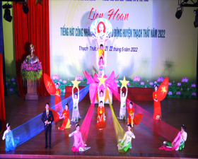 Liên hoan tiếng hát CNVCLĐ huyện Thạch Thất năm 2022 thành công tốt đẹp