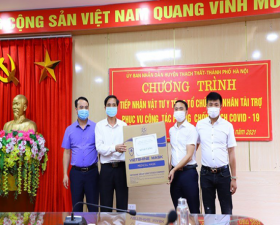 	Huyện Thạch Thất tiếp nhận vật tư y tế của các tổ chức, cá nhân trên địa bàn phục vụ công tác phòng, chống dịch Covid- 19
