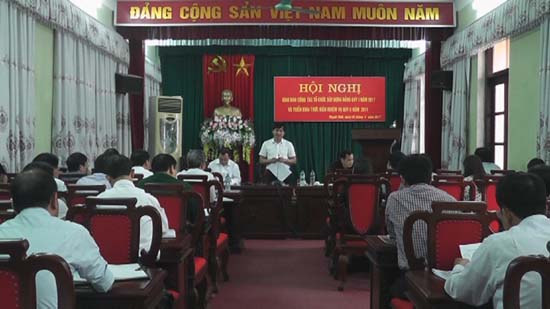 Huyện ủy Thạch Thất tổ chức hội nghị giao ban công tác tổ chức xây dựng Đảng quý I, triển khai nhiệm vụ trọng tâm quý II năm 2017