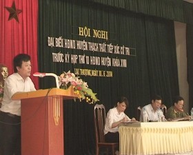 Hội nghị tiếp xúc cư tri trước kỳ họp thứ 10 HĐND huyện khóa 18