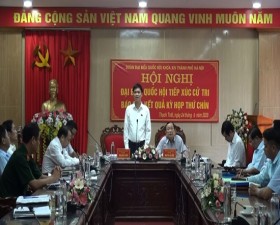 	Đoàn đại biểu Quốc hội thành phố Hà Nội tiếp xúc với cử tri huyện Thạch Thất