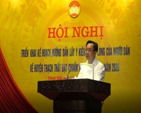 Thạch Thất triển khai Kế hoạch, hướng dẫn lấy ý kiến sự hài lòng của người dân về huyện đạt chuẩn nông thôn mới