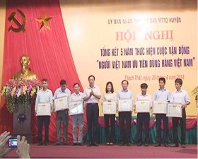 Huyện Thạch Thất tổng kết 5 năm thực hiện cuộc vân động người Việt Nam ưu tiên dùng hàng Việt Nam