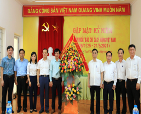 Trung tâm Văn hóa - Thông tin và Thể thao huyện gặp mặt Kỷ niệm 96 năm ngày Báo chí cách mạng Việt Nam (21/6/1925 - 21/6/2021)
