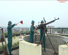Ban Chỉ huy Quân sự huyện Thạch Thất  khai mạc huấn luyện Trung đội dân quân pháo binh phòng không nhân dân năm 2019