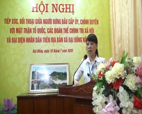 	Xã Đại Đồng tổ chức hội nghị đối thoại giữa người đứng đầu cấp ủy, chính quyền với MTTQ, các đoàn thể chính trị- xã hội và đại diện nhân dân