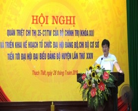 Thạch Thất quán triệt Chỉ thị 35 của Bộ Chính trị