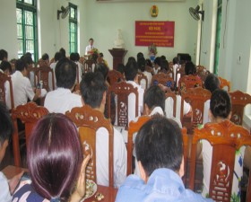 Liên đoàn Lao động huyện tố chức kỷ niệm 86 năm thành lập Công đoàn Việt Nam, quán triệt học tập Nghị quyết Đại hội Đảng bộ huyện lần thứ 23 