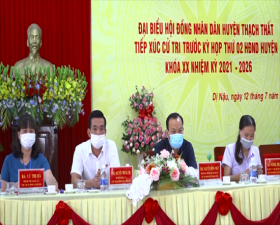 Các Tổ đại biểu HĐND huyện Thạch Thất khóa XX tiếp xúc cử tri trước Kỳ họp thứ 2