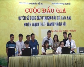 Phiên đấu giá quyền sử dụng đất ở tại xã Dị Nậu