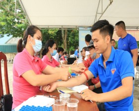 Ngày hội Hiến máu tình nguyện tại Cụm 6- xã Tiến Xuân