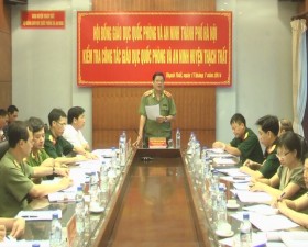 Hội đồng giáo dục quốc phòng an ninh Thành phố kiểm tra công tác giáo dục quốc phòng an ninh huyện Thạch Thất