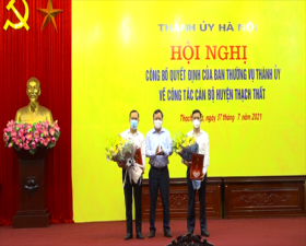 Đồng chí Nguyễn Hồng Nhật được giao phụ trách điều hành công tác của Huyện ủy Thạch Thất